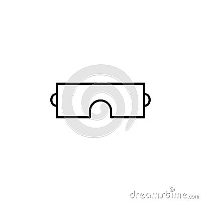 Safety glasses simple linear icon Vector Illustration