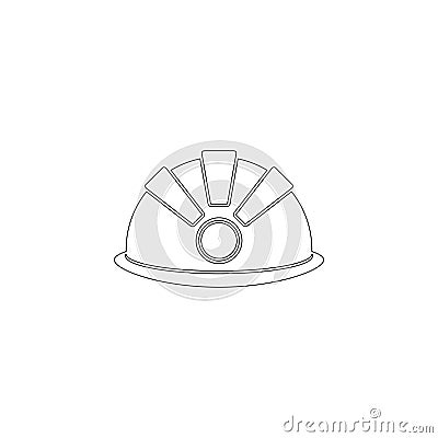 Safety helmet, hard hat. flat vector icon Vector Illustration