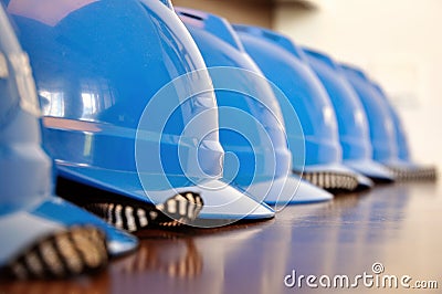 Safety helmets Stock Photo