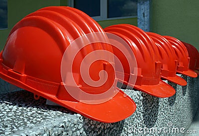 Safety helmets Stock Photo