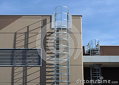 Safety ladders Stock Photo