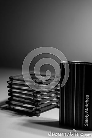 Safety matches stacked cube style Stock Photo