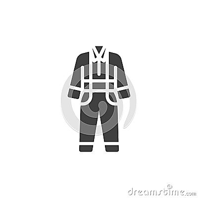 Safety overalls vector icon Vector Illustration