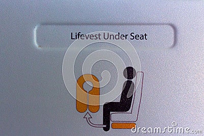 Safety pictogram life vests Stock Photo