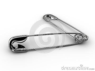 Safety Pin Abstract Connection Stock Photo