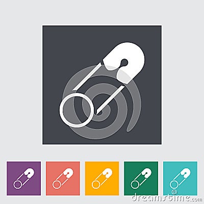 Safety pin Vector Illustration