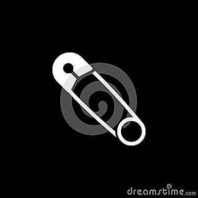 Safety pin icon. vector design. Safety pin symbol. web. graphic. JPG. AI. app. logo. object. flat. image. sign. eps. art Vector Illustration