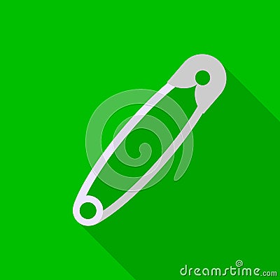 Safety pin icon of vector illustration for web and mobile Vector Illustration