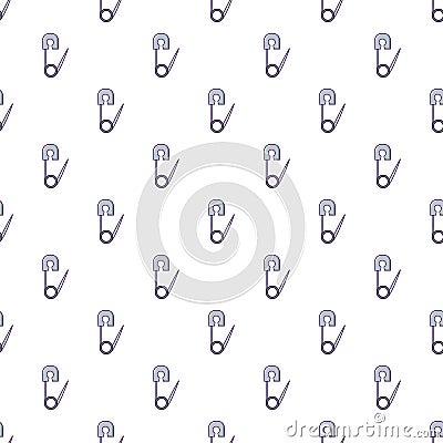 Safety pin pattern seamless Vector Illustration