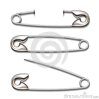 Safety pin Vector Illustration