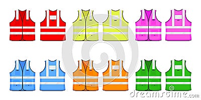 Safety reflective vest icon sign flat style design vector illustration. Vector Illustration