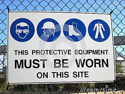 Safety Sign Stock Photo