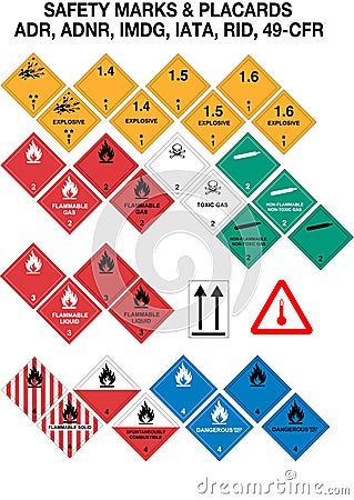 Safety warning signs collection - vector Vector Illustration