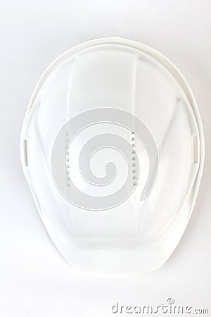 Safety white helmet for architect. Stock Photo