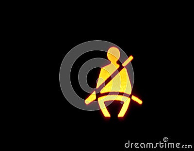 Safetybelt warning Stock Photo