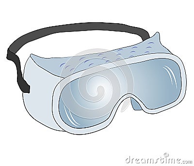 Safety Glasses for science laboratory experiments Vector Illustration