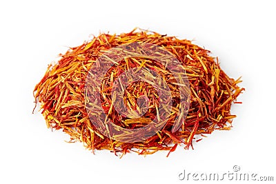 Safflower petals Saffron substitute Stock Photo