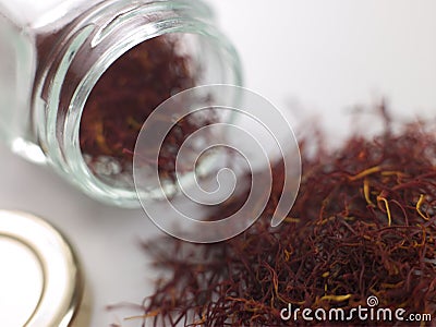 Saffron Strands Stock Photo