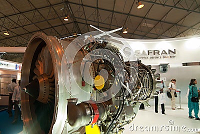 Safran exhibit at Aero Show Editorial Stock Photo