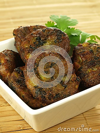 Sag aloo frittes Stock Photo