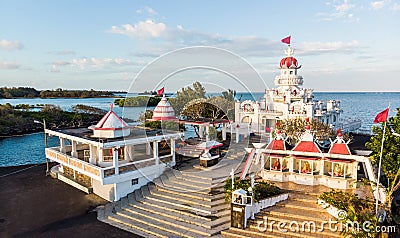 Sagar Shiv Mandir Hindu Temple on Mauritius Island Stock Photo