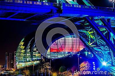 Sage Gateshead and the Tyne Bridge Stock Photo