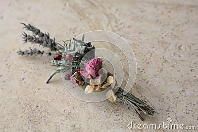 Sage & Lavender Smudge Sticks dried ready for burning having cleansing properties Stock Photo