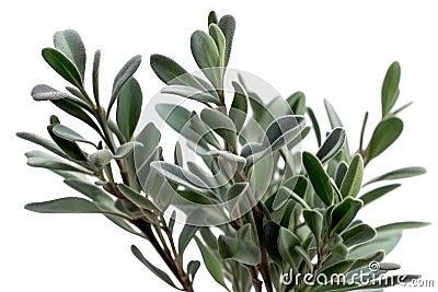 Sagebrush Leaves: Small, narrow leaves with a muted green color that can add a sense of the desert and a wild, free spirit. Stock Photo