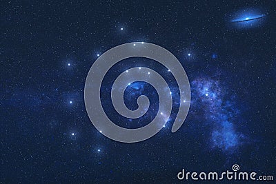 Sagittarius Constellation in outer space Stock Photo