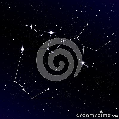 Sagittarius constellation Vector Illustration