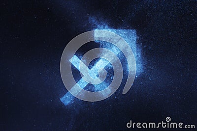 Sagittarius Zodiac Sign. Abstract night sky background Stock Photo