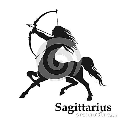 Sagittarius zodiac sign symbol. horoscope icon. isolated astrological image Vector Illustration