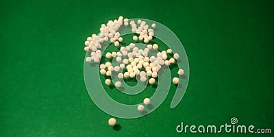 sago pearls in green background stock photo Stock Photo