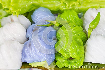 Sago pork, Thai Dessert Stock Photo