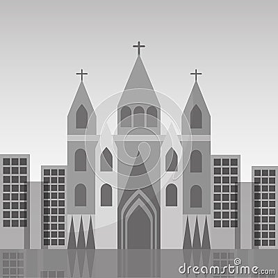 Sagrada familia gaudi basilica Vector Illustration