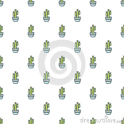 Saguaro cactus pattern seamless Vector Illustration