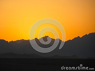 Sahara sunset Stock Photo