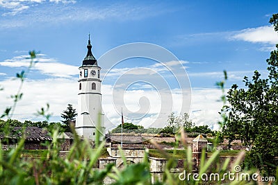 Sahat tower on Kalemegdan in Belgrade, Serbia Stock Photo