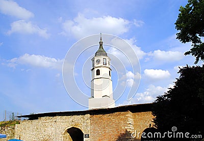 Sahat tower on Kalemegdan in Belgrade, Serbia Stock Photo