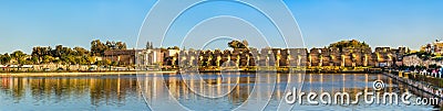 Sahrij Swani, an artificial lake in Meknes, Morocco Editorial Stock Photo