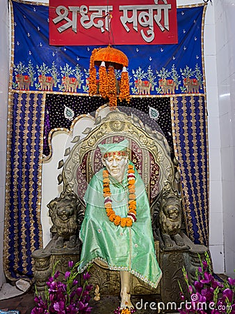 Sai Baba temple Editorial Stock Photo