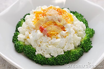 Sai pang xie, chinese imitated crab dish made with eggs Stock Photo