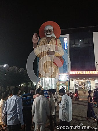 Saibaba statue in shirdi Editorial Stock Photo