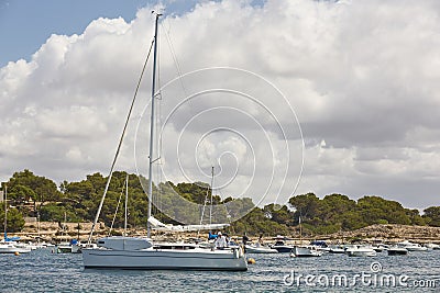 Nautical sport port in Mallorca. Colonia Sant Jordi. Balearic islands Stock Photo