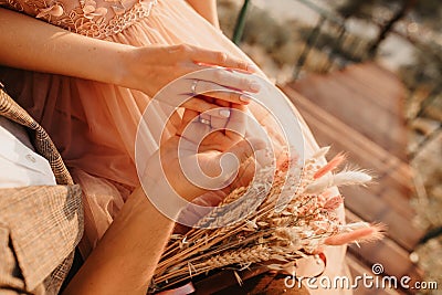 She said him yes. Love and togetherness concept. Romantic wedding day Stock Photo