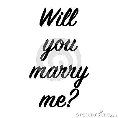 She said yes on will you marry Vector Illustration