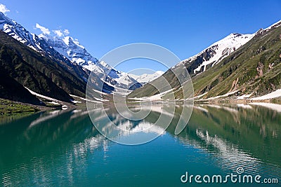 Saiful Malook Lake, Kaghan Valley, Pakistan. Stock Photo