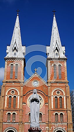 Saigon Notre-Dame Basilica, Ho Chi Minh city Vietnam 03 Stock Photo