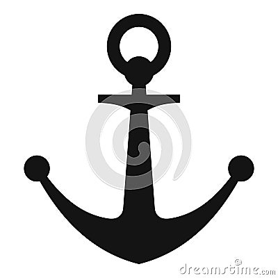 Sail anchor icon, simple style Vector Illustration