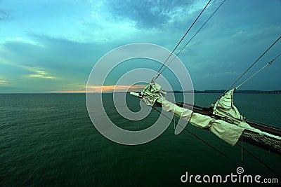 Sail away into the evening Stock Photo